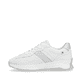 Weiße Rieker Damen Sneaker Low W1301-80 mit strapazierfähiger Sohle. Schuh Außenseite.