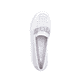 Weiße Rieker Damen Loafer 46885-80 mit einer extra weichen Decksohle. Schuh von oben.