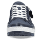Royalblaue remonte Damen Sneaker D5826-15 mit einem Reißverschluss. Schuh von vorne.
