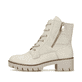
Cremebeige Rieker Damen Schnürstiefel X5719-60 mit Schnürung und Reißverschluss. Schuh Außenseite