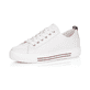 
Altweiße remonte Damen Sneaker D0900-80 mit Schnürung sowie einer flexiblen Sohle. Schuh seitlich schräg