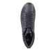 
Nachtschwarze remonte Damen Schnürschuhe D0777-01 mit einer dämpfenden Profilsohle. Schuh von oben