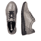 
Asphaltgraue remonte Damen Sneaker R6700-43 mit einer leichten Profilsohle. Schuhpaar von oben.