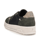 Schwarze Rieker Herren Sneaker Low U0403-01 mit einer abriebfesten Sohle. Schuh von hinten.