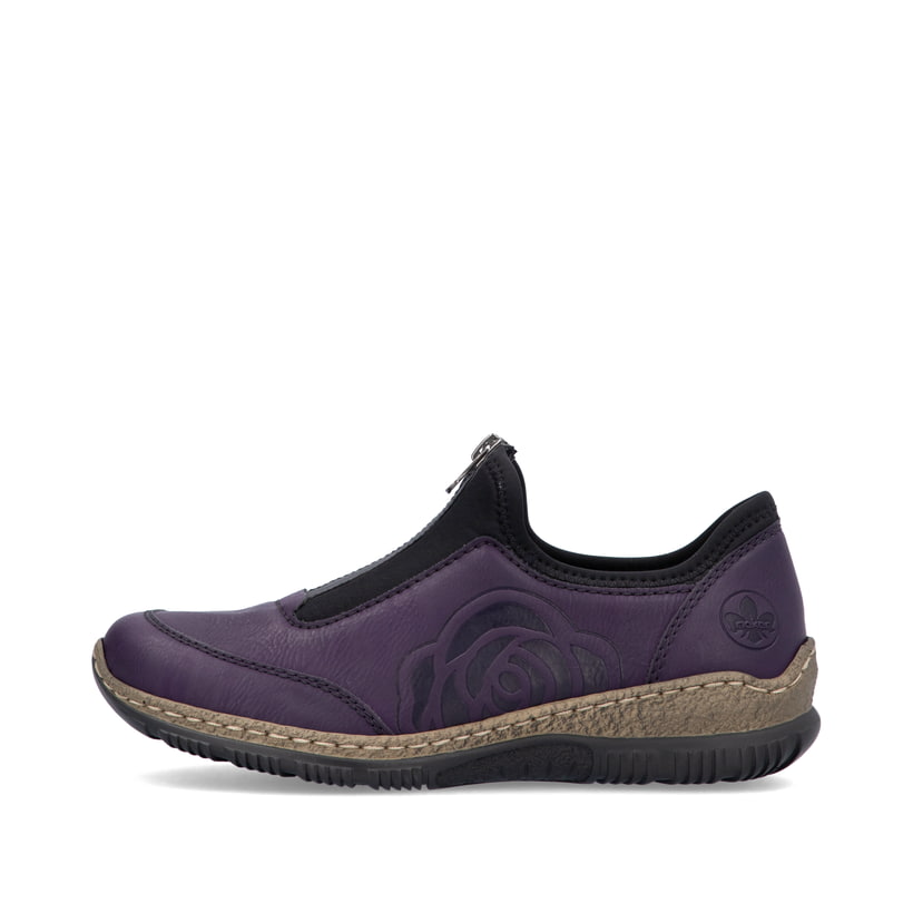 Rieker Damen Slipper aubergine