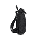 Rieker Rucksack H1550-01 in Schwarz mit praktischem Rolltop, Reißverschluss und Steckschnalle sowie einem 14" Laptopfach. Rechtsseitig.