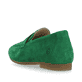 Smaragdgrüne remonte Damen Loafer D0K02-52 mit einem Elastikeinsatz. Schuh von hinten.