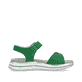 Smaragdgrüne remonte Damen Riemchensandalen D1J51-52 mit einem Klettverschluss. Schuh Innenseite.