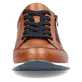 Nussbraune Rieker Herren Sneaker Low 11903-24 mit einem Reißverschluss. Schuh von vorne.
