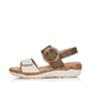 
Olivgrüne remonte Damen Riemchensandalen R6853-54 mit einer leichten Profilsohle. Schuh Außenseite