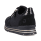 
Nachtschwarze remonte Damen Sneaker D1316-01 mit einer flexiblen Plateausohle. Schuh von hinten