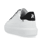 Weiße Rieker Damen Sneaker Low W1201-80 mit flexibler und ultra leichter Sohle. Schuh von hinten.