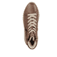 Braune Rieker Damen Sneaker High W0962-24 mit TR-Sohle mit weichem EVA-Inlet. Schuh von oben.