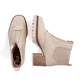 
Graubeige Rieker Damen Stiefeletten Y9050-62 mit einer Profilsohle mit Blockabsatz. Schuhpaar von oben.