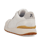 Weiße Rieker Herren Sneaker Low 07605-80 mit flexibler und super leichter Sohle. Schuh von hinten.