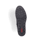 
Graphitschwarze Rieker Damen Kurzstiefel X9165-00 mit einer Profilsohle mit Keilabsatz. Schuh Laufsohle