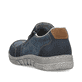 Blaue Rieker Herren Slipper 03550-14 mit einem Reißverschluss sowie Löcheroptik. Schuh von hinten.