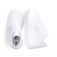Weiße Rieker Damen Sneaker Low M7811-80 mit leichter und griffiger Plateausohle. Schuh von oben, liegend.