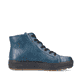 Blaue Rieker Damen Schnürstiefel N2710-12 mit einer robusten Profilsohle. Schuh Innenseite