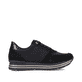 Nachtschwarze remonte Damen Sneaker D1316-01 mit einer flexiblen Plateausohle. Schuh Innenseite