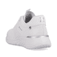 Weiße Rieker Damen Sneaker Low W0402-81 mit flexibler und ultra leichter Sohle. Schuh von hinten.