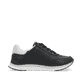Schwarze Rieker Damen Sneaker Low 42505-00 mit flexibler Sohle. Schuh Innenseite.