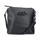 Rieker Damen Handtasche H1522-00 in Tiefschwarz aus Kunstleder mit Reißverschluss. Handtasche Vorderseite.