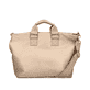 Rieker Damen Shopper H1525-60 in Cremebeige aus Textil mit Reißverschluss. Shopper Rückseite.