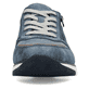 Blaue Rieker Herren Sneaker Low B2010-14 mit Reißverschluss sowie Ziernähten. Schuh von vorne.