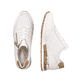 
Reinweiße remonte Damen Sneaker R2536-80 mit einer flexiblen Profilsohle. Schuhpaar von oben.