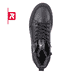Schwarze Rieker EVOLUTION Herren Stiefel U0271-00 mit einer griffigen Fiber-Grip Sohle. Schuh von oben.