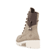 
Beigebraune Rieker Damen Schnürstiefel X5720-64 mit Schnürung und Reißverschluss. Schuh von hinten