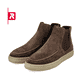 Braune Rieker EVOLUTION Herren Chelsea Boots U0761-25 mit einer robusten Sohle. Schuhpaar schräg.