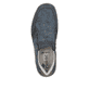 Blaue Rieker Herren Slipper 03550-14 mit einem Reißverschluss sowie Löcheroptik. Schuh von oben.