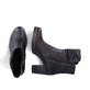 
Tiefschwarze Rieker Damen Stiefeletten Y2551-01 mit Reißverschluss sowie Blockabsatz. Schuhpaar von oben.