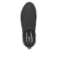 Schwarze Rieker Herren Slipper B5062-00 mit Elastikeinsatz sowie Löcheroptik. Schuh von oben.