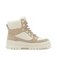 Beige Rieker Damen Schnürstiefel W2173-62 mit griffiger Fiber-Grip Sohle. Schuh Innenseite.