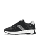 Schwarze Rieker Damen Sneaker Low W1301-00 mit einer strapazierfähigen Sohle. Schuh Außenseite.