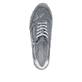 Pazifikblaue remonte Damen Sneaker R6700-13 mit einem Reißverschluss. Schuh von oben.