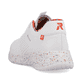 Weiße Rieker Damen Sneaker Low W0402-80 mit ultra leichter und flexibler Sohle. Schuh von hinten.