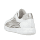 Kristallweiße Rieker Damen Schnürschuhe 45601-80 mit einer ultra leichten Sohle. Schuh von hinten.