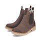 Nussbraune Rieker Damen Chelsea Boots Z5050-25 mit einem Reißverschluss. Schuhpaar seitlich schräg.