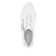 Weiße remonte Damen Sneaker D1G00-80 mit Reißverschluss sowie Ausstanzungen. Schuh von oben.
