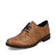 
Nougatbraune Rieker Herren Schnürschuhe 10316-24 mit Schnürung sowie einer Profilsohle. Schuh seitlich schräg