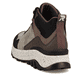 Braune Rieker Damen Sneaker High W0062-64 mit wasserabweisender TEX-Membran. Schuh von hinten.