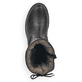 Schwarze remonte Damen Kurzstiefel D8477-01 mit Reißverschluss sowie einer Profilsohle. Schuh von oben.