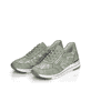 
Kaktusgrüne remonte Damen Sneaker R6700-52 mit einer leichten Profilsohle. Schuhpaar schräg.