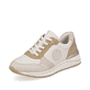 
Cremeweiße remonte Damen Sneaker R3706-81 mit Schnürung sowie einer Profilsohle. Schuh seitlich schräg