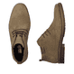 
Khakigrüne Rieker Herren Schnürschuhe 33206-26 mit Schnürung sowie einer Profilsohle. Schuhpaar von oben.