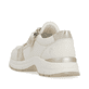 Hellbeige remonte Damen Sneaker D0G09-80 mit Reißverschluss sowie Extraweite H. Schuh von hinten.
